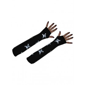 Handschoenen - zwart/doodshoofd