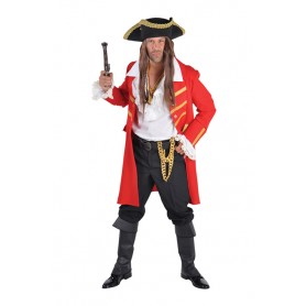 Piraten mantel rood