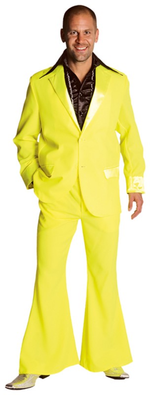 70’s kostuum fluor geel