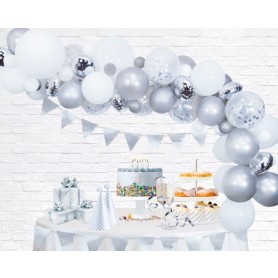 Ballonnen deco kit zilver