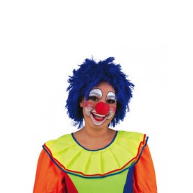 Blauwe clownspruik