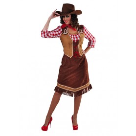 Cowgirl incl ruiten bloesje