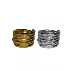 Flexibele armband goud/zilver