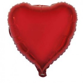Folieballon helium rood hart klein