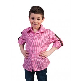 Geruite blouse roze/wit Kinderen