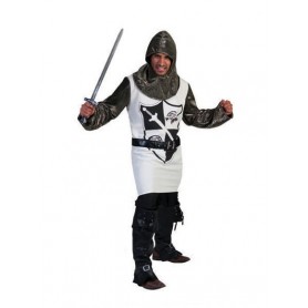 Knight White Eagle Tuniek, broek, kraag met muts, riem