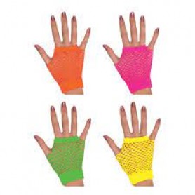 Net handschoenen, neon kort