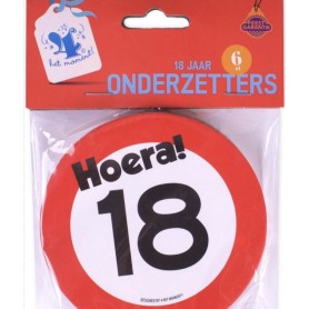 Onderzetters 18 jaar