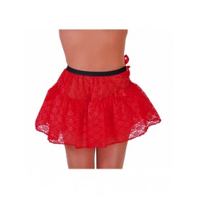 Petticoat kort (kant) - Rood