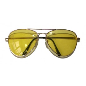 Pilotenbril geel glas