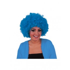 Pruik Blauwe afro