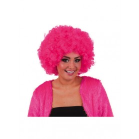 Pruik Roze afro dames