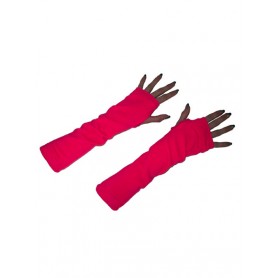 Roze half lange handschoenen