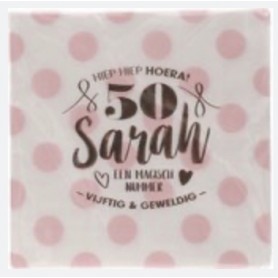 Sarah 50 jaar servetten 