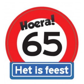 Verkeersbord 65 jaar