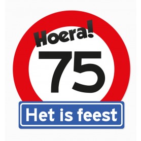 Verkeersbord 75 jaar