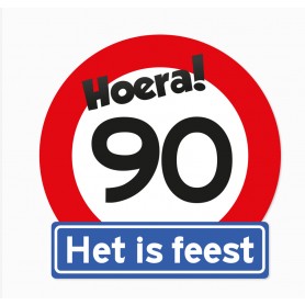 Verkeersbord 90 jaar