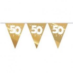 Vlaggenlijn metalic goud 50 jaar